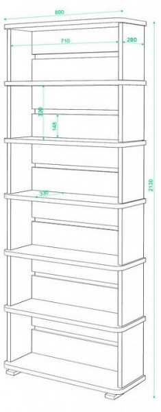 Стеллаж Домино СБ-25/6 в Можге - mozhga.mebel24.online | фото 2