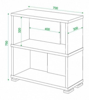 Стеллаж книжный Домино нельсон СБ-10_2 в Можге - mozhga.mebel24.online | фото 4