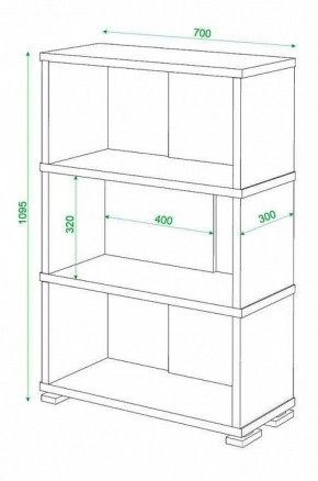 Стеллаж книжный Домино нельсон СБ-10_3 в Можге - mozhga.mebel24.online | фото 3