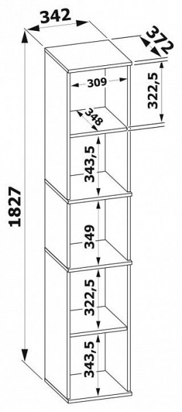 Стеллаж-колонка ШУ-10 в Можге - mozhga.mebel24.online | фото 4