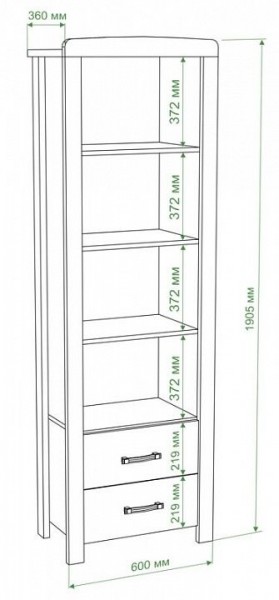 Стеллаж комбинированный Бартоло ВТД в Можге - mozhga.mebel24.online | фото 2