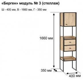 Стеллаж комбинированный Берген-3 в Можге - mozhga.mebel24.online | фото 10