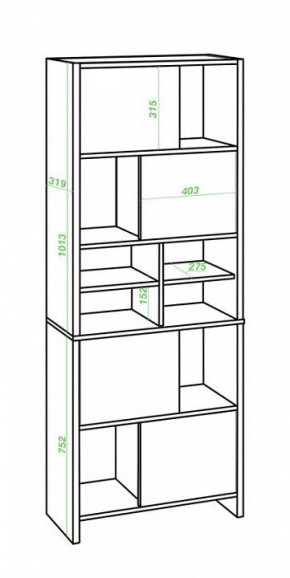 Стеллаж комбинированный Домино Lite СТЛ-ЗВХ в Можге - mozhga.mebel24.online | фото 2