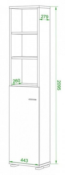 Стеллаж комбинированный Домино нельсон ПУ-20-2 в Можге - mozhga.mebel24.online | фото