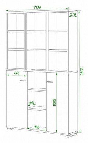 Стеллаж комбинированный Домино нельсон ПУ-40-6 в Можге - mozhga.mebel24.online | фото 2