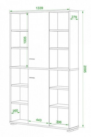 Стеллаж комбинированный Домино ПУ-40-2 в Можге - mozhga.mebel24.online | фото 2