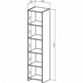 Стеллаж комбинированный Лайт-1 в Можге - mozhga.mebel24.online | фото 2