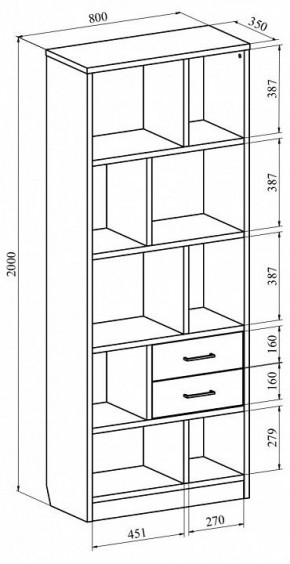 Стеллаж комбинированный Виктория ВИ-02К в Можге - mozhga.mebel24.online | фото 6