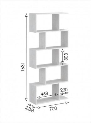 Стеллаж открытый мини 2 Вена в Можге - mozhga.mebel24.online | фото 3