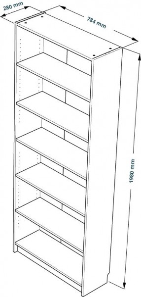 Стеллаж Варма 80, высокий с шестью полками, цвет белый в Можге - mozhga.mebel24.online | фото 3