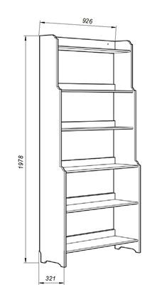 Стеллаж Вествик, массив сосны, цвет белый в Можге - mozhga.mebel24.online | фото 4