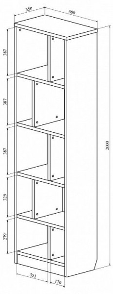 Стеллаж Виктория ВИ-06 в Можге - mozhga.mebel24.online | фото 3