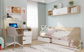 Стол 1200/3 ящика АНТАЛИЯ (Сонома/Белый софт) в Можге - mozhga.mebel24.online | фото 2