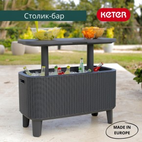 Стол Беви Бар (Bevy Bar Large Cool Bar), графит в Можге - mozhga.mebel24.online | фото 1