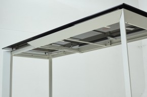 Стол CREMONA 180 KL-188 Контрастный мрамор матовый, итальянская керамика/ белый каркас, ®DISAUR в Можге - mozhga.mebel24.online | фото 8