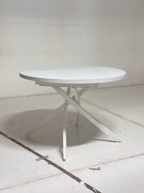 Стол ДАРИО D110 раскладной Белый, стекло/ Белый каркас М-City в Можге - mozhga.mebel24.online | фото 4