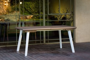 Стол Гармония раздвижной (Harmony Extendable) белый-капучино в Можге - mozhga.mebel24.online | фото 1