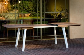Стол Гармония раздвижной (Harmony Extendable) белый-капучино в Можге - mozhga.mebel24.online | фото 3