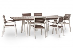 Стол Гармония раздвижной (Harmony Extendable) белый-капучино в Можге - mozhga.mebel24.online | фото 6