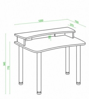 Стол компьютерный Домино Лайт СКЛ-Софт120МО+НКИЛ120 в Можге - mozhga.mebel24.online | фото 2