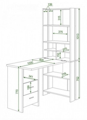 Стол компьютерный Домино Lite СТЛ-ОВ+С100Прям+ТЯЛ в Можге - mozhga.mebel24.online | фото 2