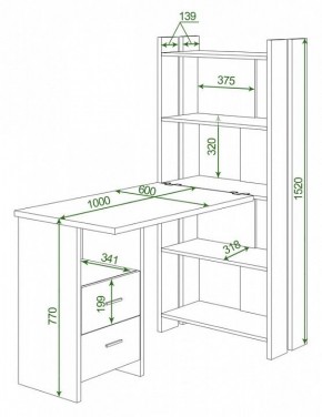 Стол компьютерный Домино Lite СТЛ-ОВ+С100Р в Можге - mozhga.mebel24.online | фото 2