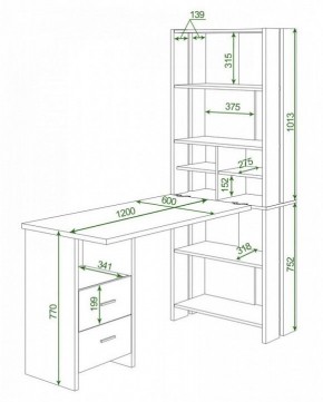 Стол компьютерный Домино Lite СТЛ-ОВ+С120Прям+ТЯЛ в Можге - mozhga.mebel24.online | фото 2