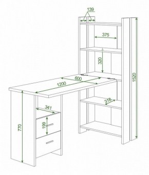 Стол компьютерный Домино Lite СТЛ-ОВ+С120Прям+ТЯЛ в Можге - mozhga.mebel24.online | фото 2