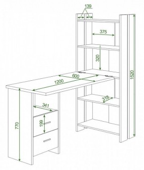 Стол компьютерный Домино Lite СТЛ-ОВ+С120Р в Можге - mozhga.mebel24.online | фото 2