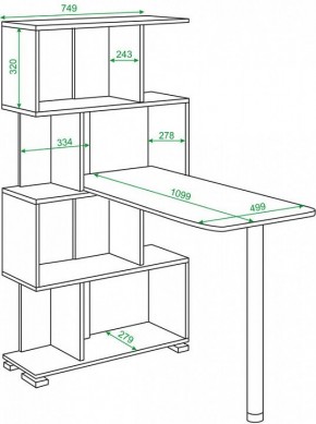 Стол компьютерный Домино нельсон СЛ-5-4СТ в Можге - mozhga.mebel24.online | фото 2