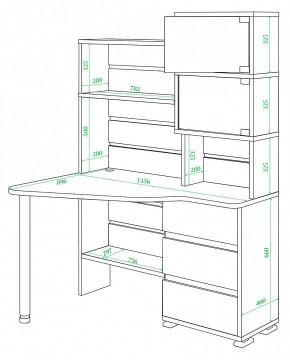 Стол компьютерный Домино нельсон СР-322 в Можге - mozhga.mebel24.online | фото 2