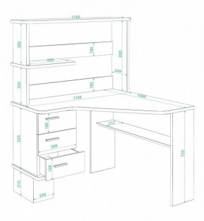 Стол компьютерный Домино СД-45 в Можге - mozhga.mebel24.online | фото 2