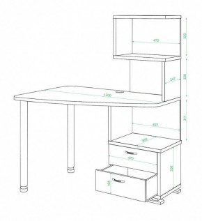 Стол компьютерный Домино СКМ-60 в Можге - mozhga.mebel24.online | фото 2