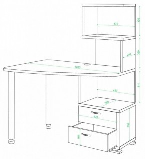 Стол компьютерный Домино СКМ-60 в Можге - mozhga.mebel24.online | фото 2