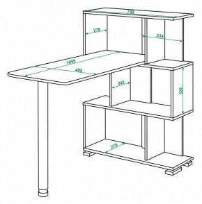 Стол компьютерный Домино СЛ-5-3СТ в Можге - mozhga.mebel24.online | фото 2