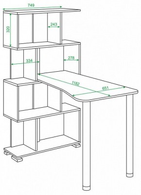 Стол компьютерный Домино СЛ-5-4СТ-2 в Можге - mozhga.mebel24.online | фото 2