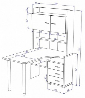 Стол компьютерный Домино СР-133-140 в Можге - mozhga.mebel24.online | фото 2