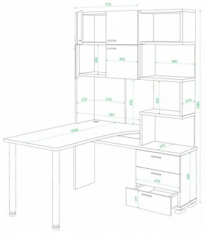 Стол компьютерный Домино СР-500М/190 в Можге - mozhga.mebel24.online | фото 2