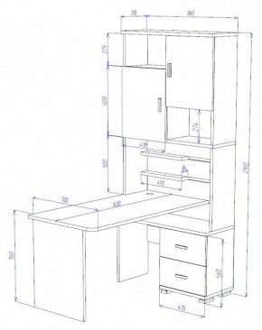 Стол компьютерный Домино СР-720/140 в Можге - mozhga.mebel24.online | фото 2