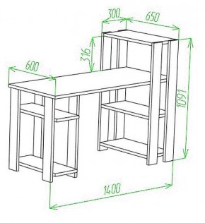 Стол компьютерный Slim СТН-110/140 в Можге - mozhga.mebel24.online | фото 2