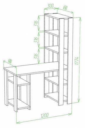 Стол компьютерный Slim СТН-180/120 в Можге - mozhga.mebel24.online | фото 2