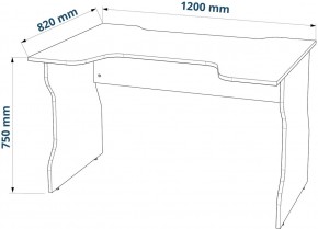 Стол компьютерный ВАРДИГ K1 120x82, антрацит/красный в Можге - mozhga.mebel24.online | фото 3