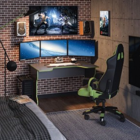 Стол компьютерный ВАРДИГ K1 120x82, антрацит/лайм в Можге - mozhga.mebel24.online | фото 4