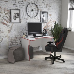 Стол компьютерный ВАРДИГ K2 100x82, белый/красный в Можге - mozhga.mebel24.online | фото 4