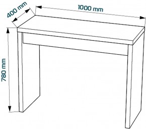 Стол косметический Энкель 100 белый в Можге - mozhga.mebel24.online | фото 2