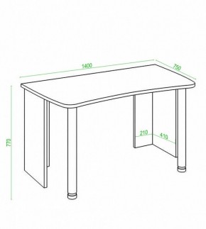 Стол офисный Домино Лайт СКЛ-Софт140 в Можге - mozhga.mebel24.online | фото 3