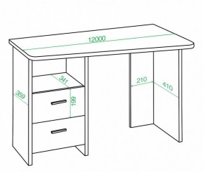 Стол письменный Домино Lite СКЛ-Трап120 в Можге - mozhga.mebel24.online | фото 2