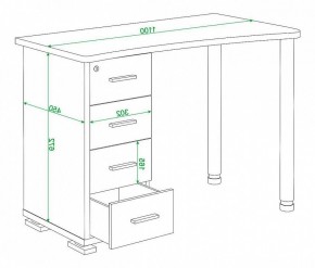 Стол письменный Домино нельсон СКМ-50 в Можге - mozhga.mebel24.online | фото 5