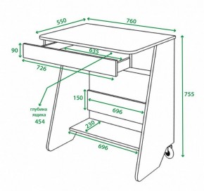 Стол письменный Домино СК-7 в Можге - mozhga.mebel24.online | фото 2