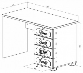 Стол письменный ДримСтар ДС-03 в Можге - mozhga.mebel24.online | фото 4